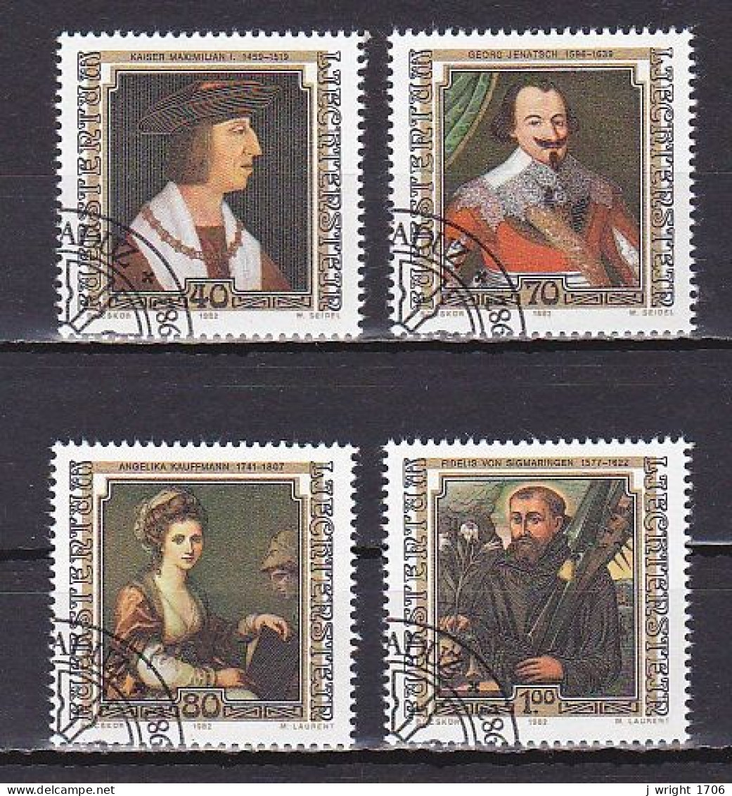 Liechtenstein, 1982, Visitors Portraits 2nd Series, Set, CTO - Used Stamps