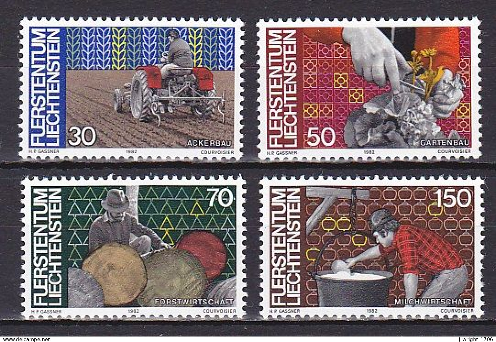 Liechtenstein, 1982, Rural Industries, Set, MNH - Unused Stamps