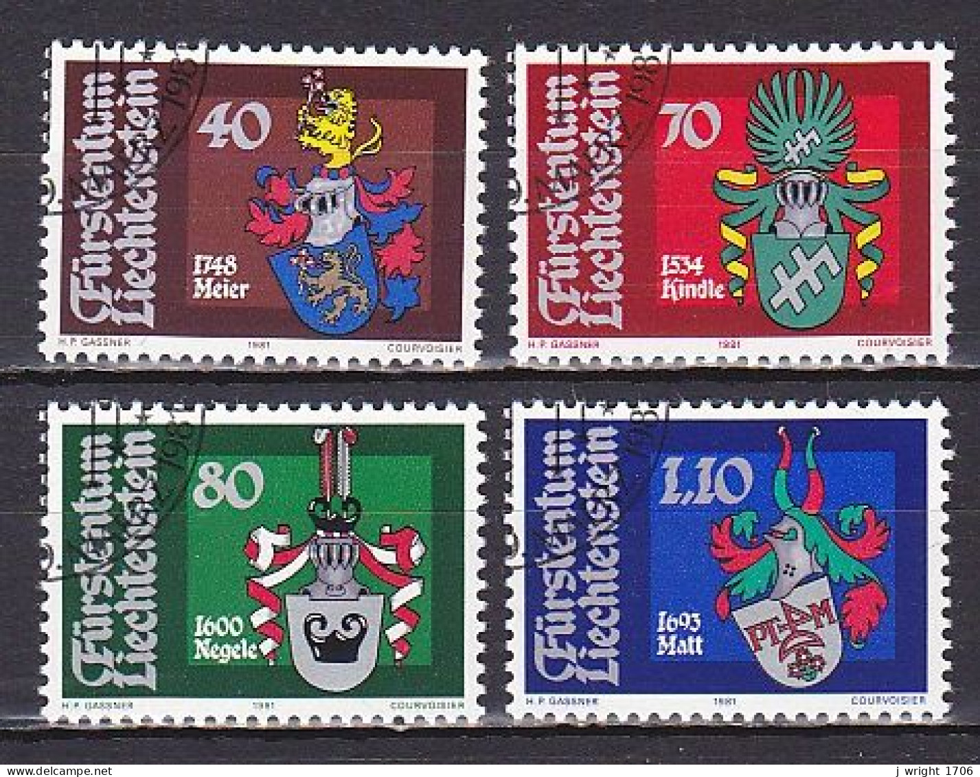 Liechtenstein, 1981, Bailiffs Coat Of Arms 2nd Series, Set, CTO - Used Stamps