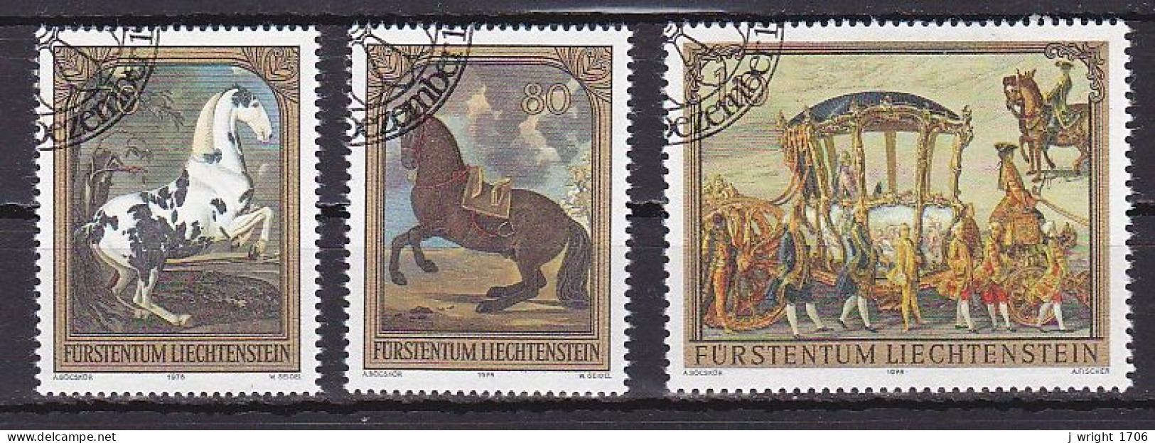 Liechtenstein, 1978, Paintings, Set, CTO - Used Stamps