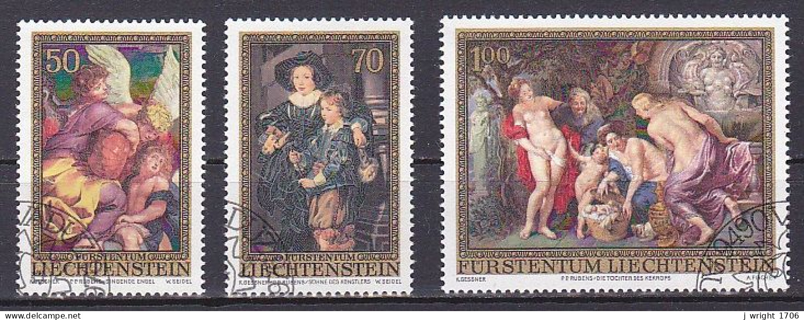 Liechtenstein, 1976, Peter Paul Rubens, Set, CTO - Used Stamps