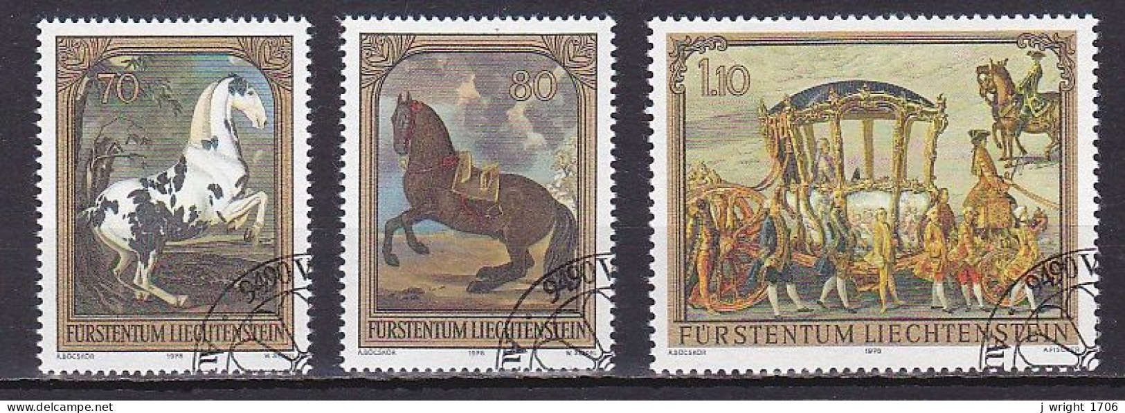 Liechtenstein, 1978, Paintings, Set, CTO - Used Stamps