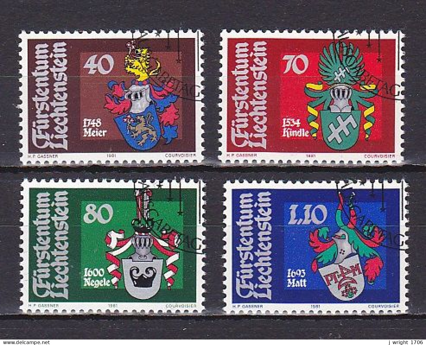 Liechtenstein, 1981, Bailiffs Coat Of Arms 2nd Series, Set, CTO - Used Stamps