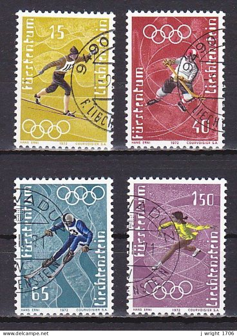 Liechtenstein, 1971, Olympic Winter Games 1972, Set, CTO - Oblitérés