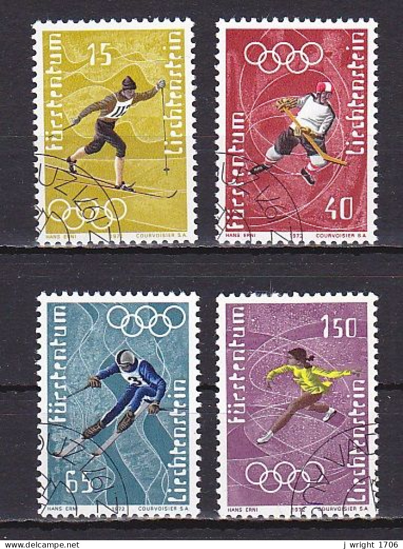 Liechtenstein, 1971, Olympic Winter Games 1972, Set, CTO - Gebruikt