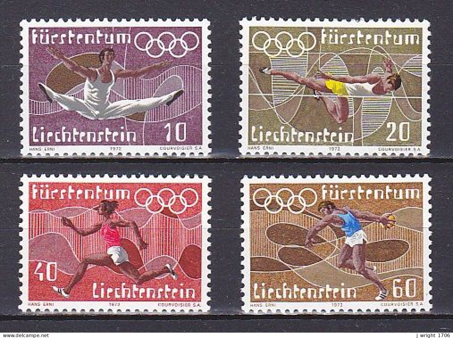 Liechtenstein, 1972, Olympic Summer Games, Set, MNH - Ungebraucht