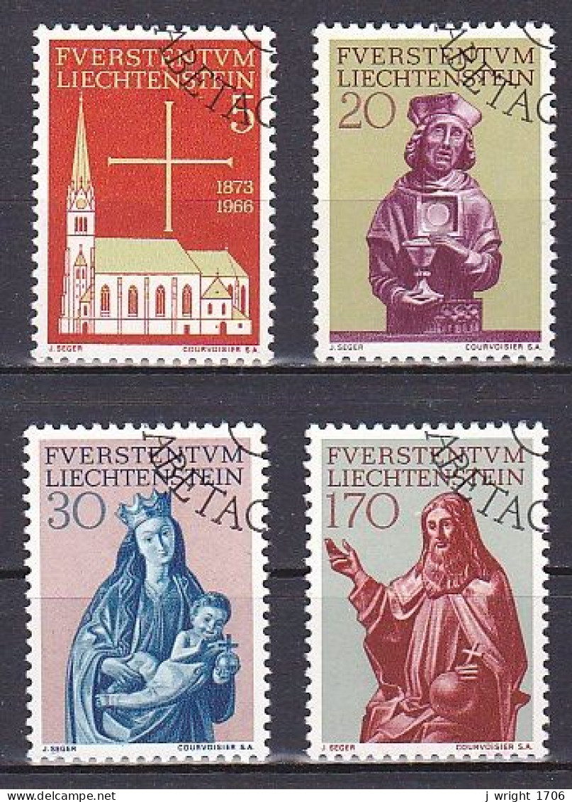 Liechtenstein, 1966, Vaduz Church Restoration, Set, CTO - Used Stamps