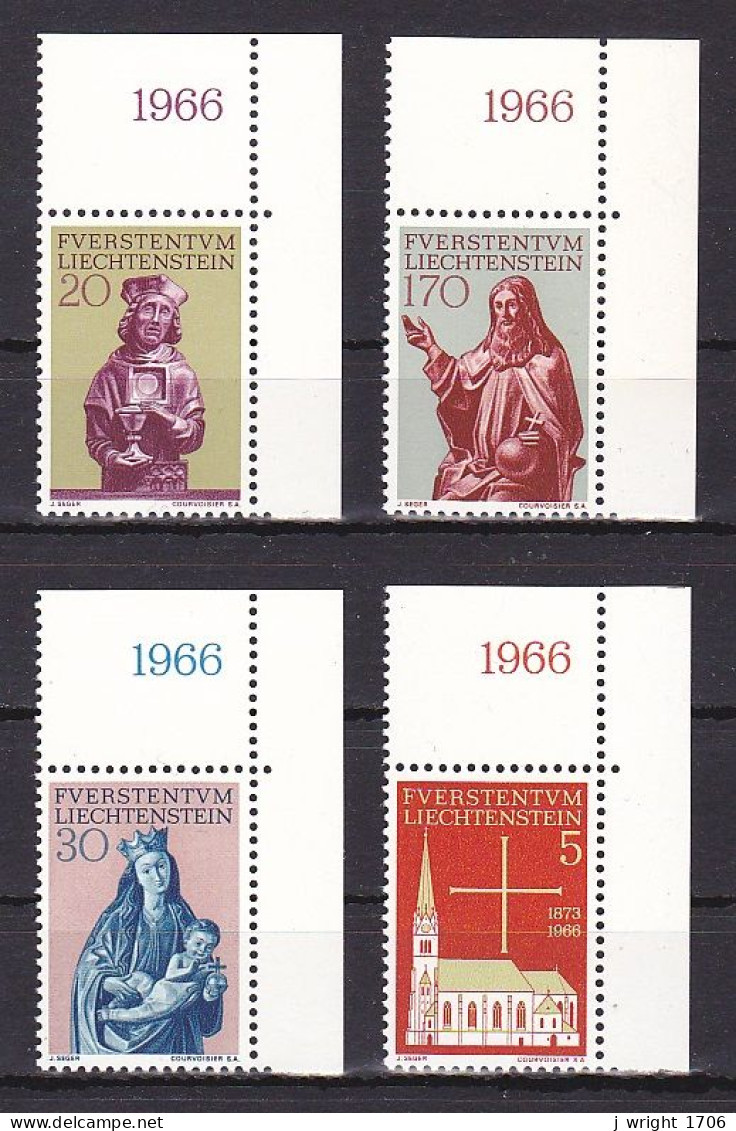 Liechtenstein, 1966, Vaduz Church Restoration, Set, MNH - Unused Stamps