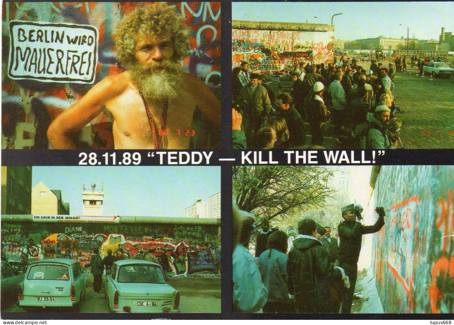 BRD- Berlin: "Teddy- Kill The Wall" - Muro Di Berlino