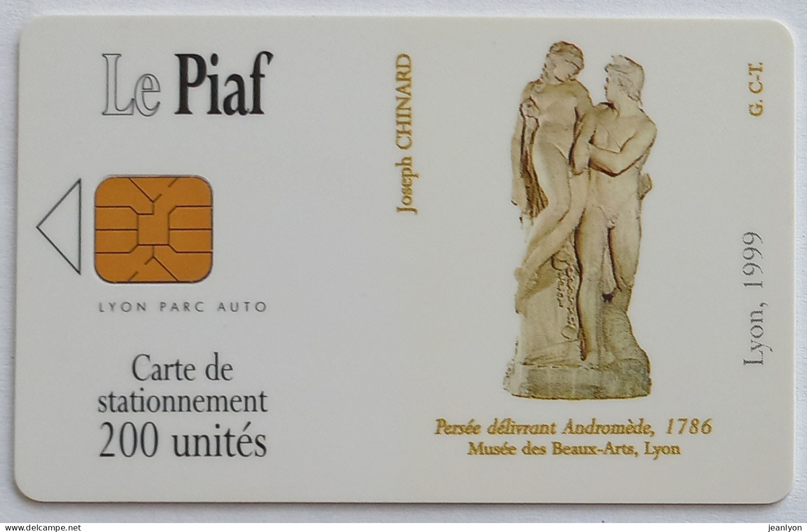 PIAF LYON - Carte Stationnement 1999 - PERSEE DELIVRANT ANDROMEDE - Art Statue / Mythologie - Musée Des Beaux Arts Lyon - Parkeerkaarten