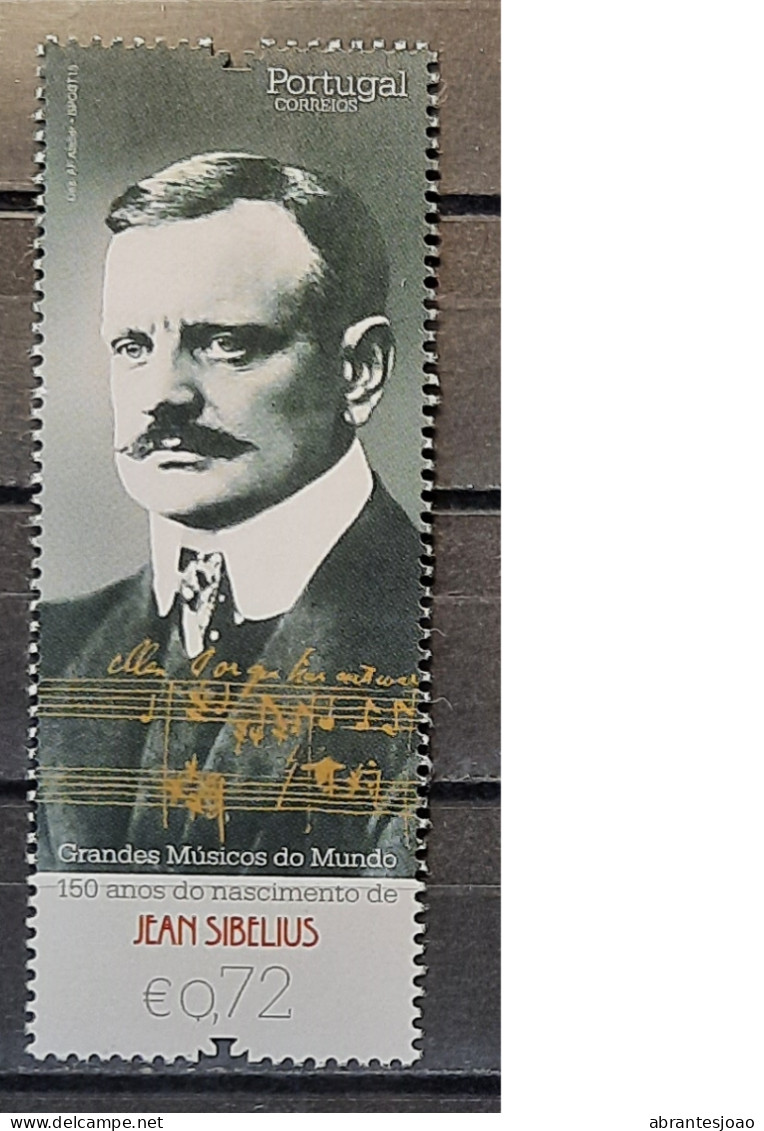 2015 - Portugal - MNH - Great Musicians Of The World - Jean Sibelius - 1 Stamp + Souvenir Sheet Of 1 Stamp - Unused Stamps