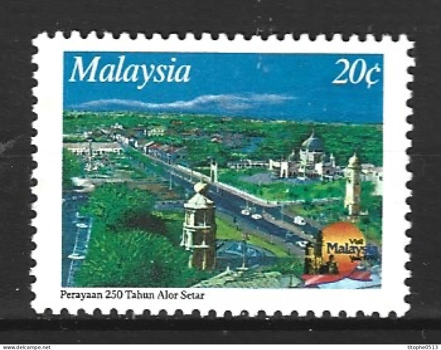 MALAISIE. N°449 De 1990. Alor Setar. - Maleisië (1964-...)