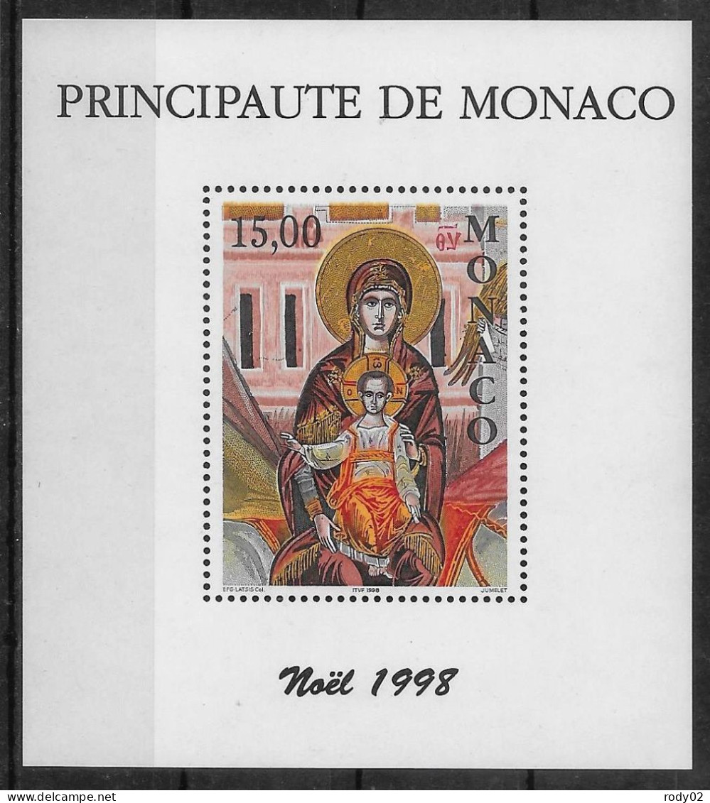 MONACO - ANNEE 1998 - NOEL - BF 79 - NEUF** MNH - Bloques