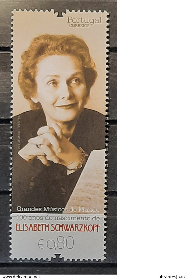 2015 - Portugal - MNH - Great Musicians Of The World - Elizabeth Schwarzkopf - 1 Stamp + Souvenir Sheet Of 1 Stamp - Ungebraucht
