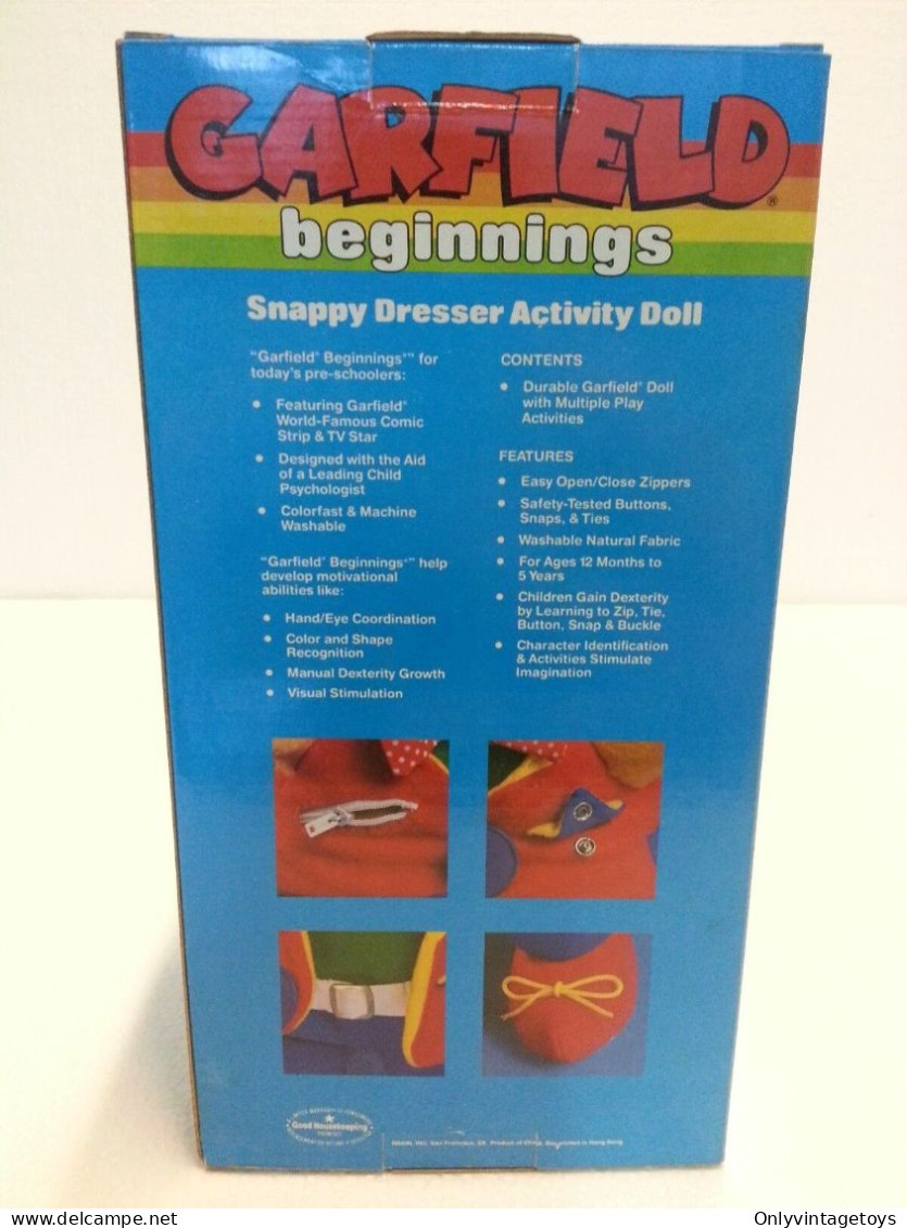 Vintage 80' Garfield Beginnins Snappy Dresser Activity Doll Dakin. Unused And Boxed - Cuddly Toys