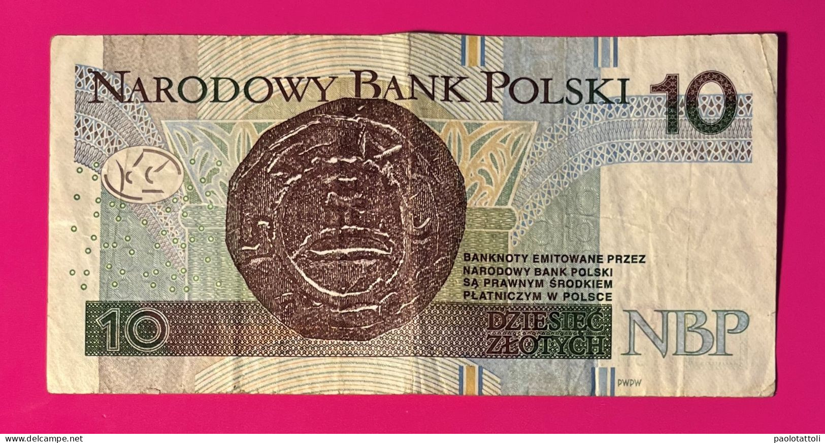 Poland, 2012 Series- 10 Zlotych- Obverse Portrait Of Mieszko I. Reverse Silver Dinar Coin. BB-, VF-, TTB - Pologne