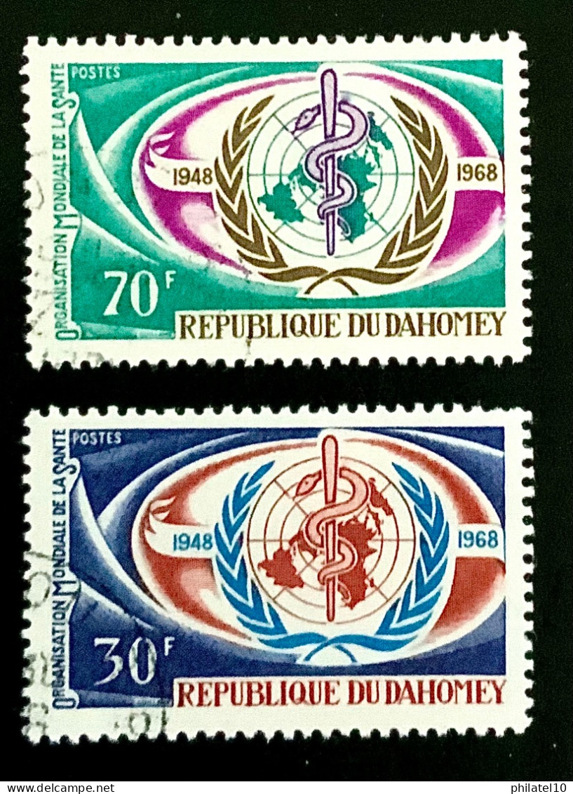 1968 REP. DU DAHOMEY - ORGANISATION MONDIALE DE LA SANTÉ - OBLITERE - Benin – Dahomey (1960-...)