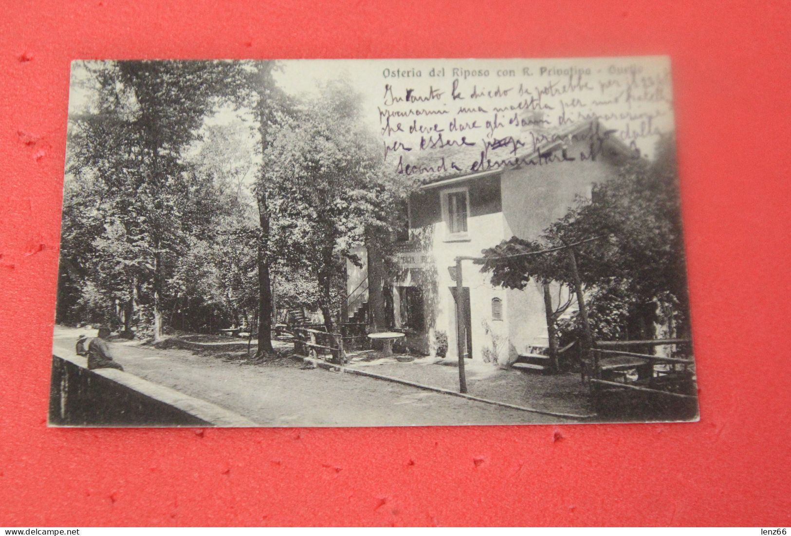 Como Guello Vicino A Bellagio Osteria Del Riposo 1918 Ed. Thanhoffer Molto Rara+++++++ - Como