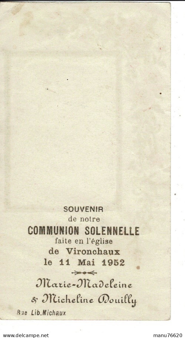 IMAGE RELIGIEUSE - CANIVET : Marie-medeleine & Micheline D...? Vironchaux - Somme - France . - Religion & Esotérisme