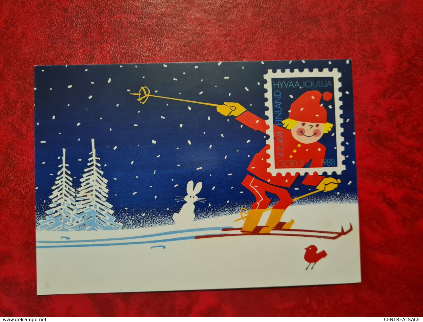 CARTE HELSENSKI GOD JUL JOEUX NOEL 1988 - Storia Postale