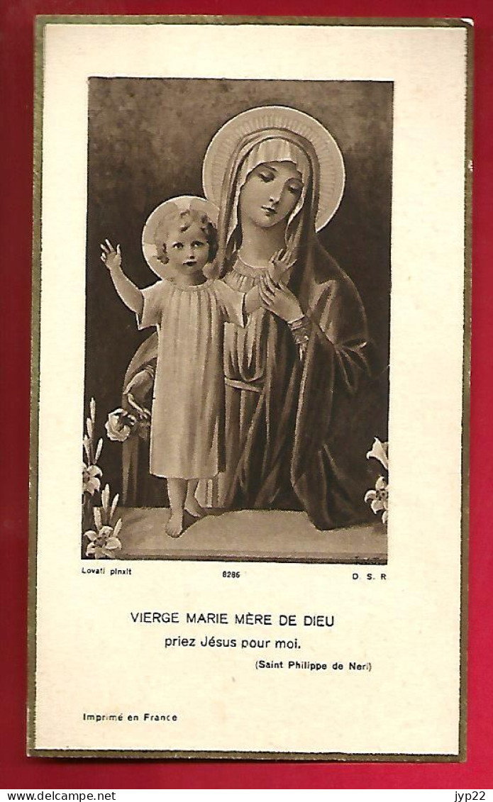 Image Pieuse Ed D.S.R. 8286 Vierge Marie Mère De Dieu Priez Jésus ... - Gabrielle Le Roux Chapelle Des Loges 23-05-1932 - Devotion Images