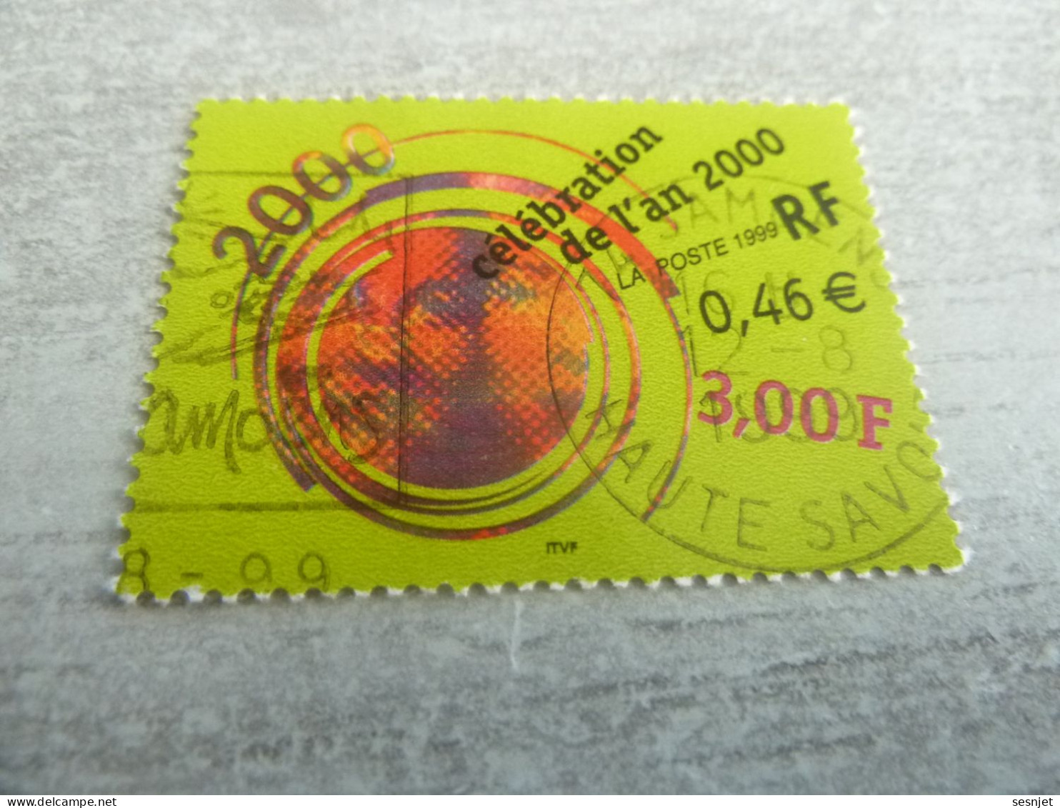 Célébration De L'An 2000 - 3f. (0.46 €) - Yt 3259 - Multicolore - Oblitéré - Année 1999 - - Used Stamps