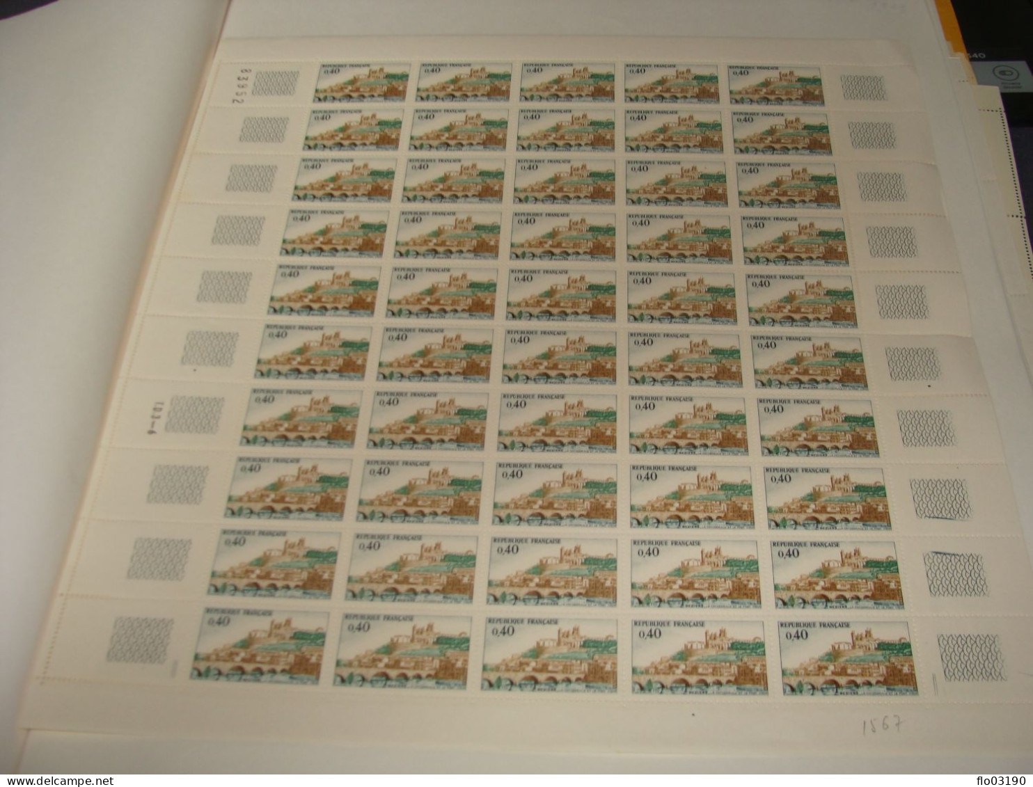 N° 1567 En Feuille  De 50 Timbres Entières Neuves - Feuilles Complètes