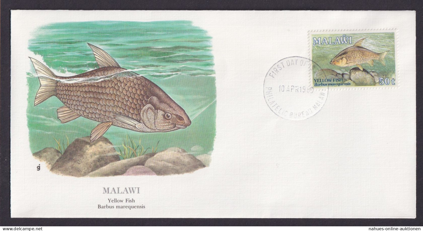 Malawi Malawi Südafrika Fauna Gelbfisch Schöner Künstler Brief - Malaysia (1964-...)