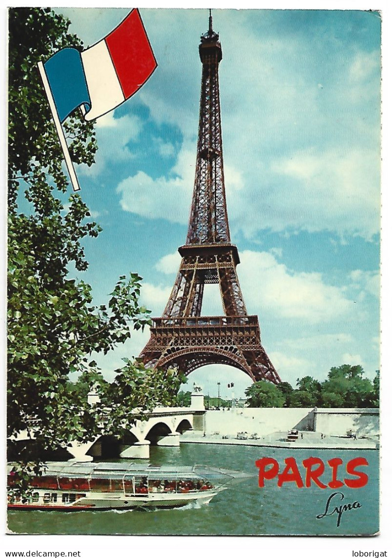 LA TOUR EIFFEL ET LE PONT D'LENA / THE EIFFEL TOWER AND THE LENA BRIDGE.- PARIS.- ( FRANCIA ) - Tour Eiffel