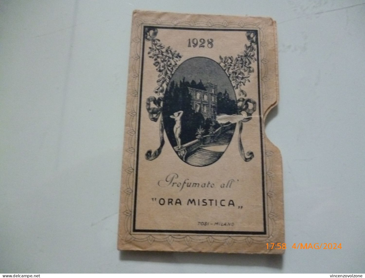 Carta Pubblicitaria "PROFUMATO ALL'ORA MISTICA" 1928 - Werbung