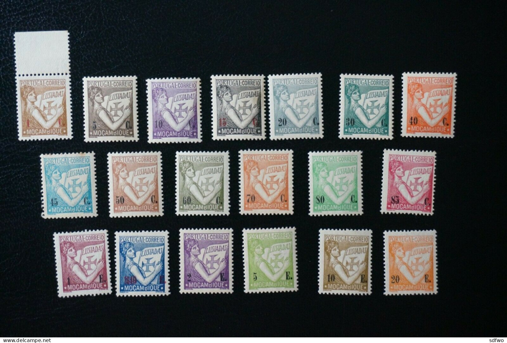 (T1) Mozambique 1933 LUSIADAS Complete Set - Af. 270 To 288 - MNH - Mosambik