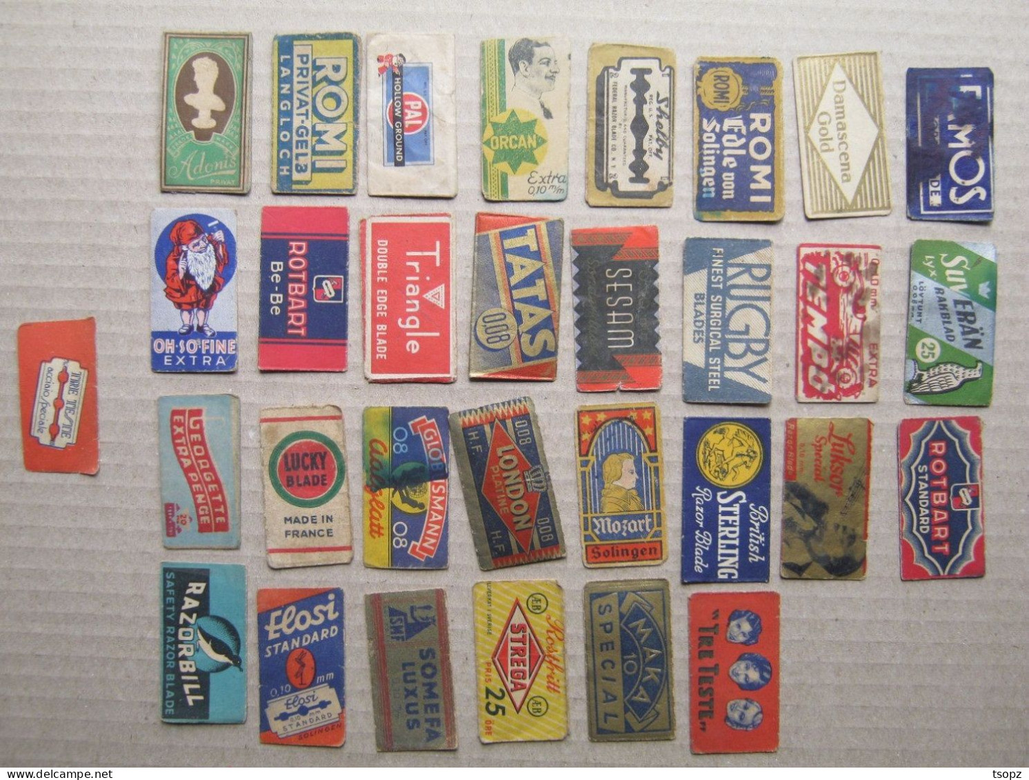 Collection Old Razor Blades Wrappers ( About 150 Pieces ) - Rasierklingen