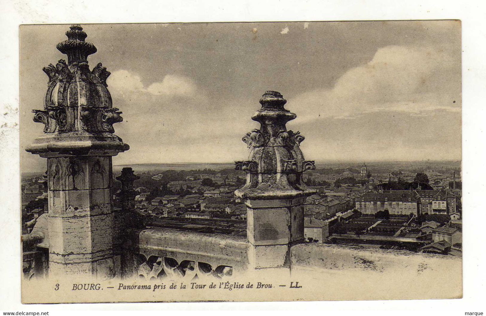Cpa N° 3 BOURG Panorama Pris De La Tour De L'Eglise De Brou - Sonstige & Ohne Zuordnung