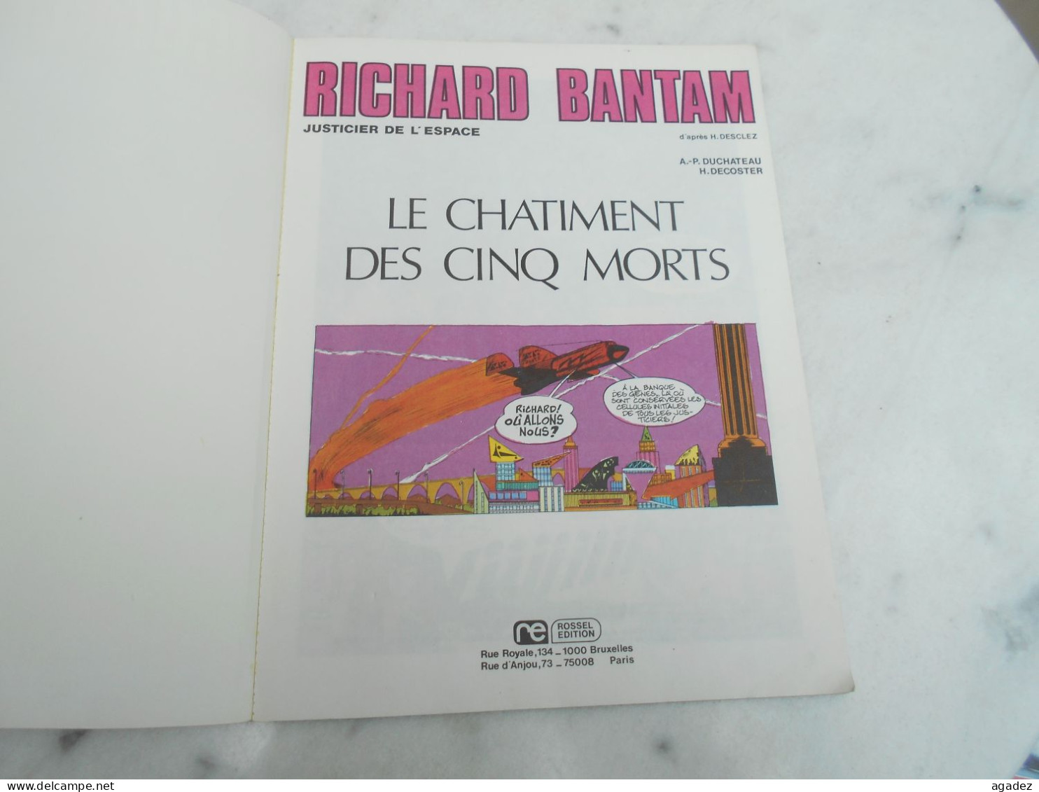Livre BD Richard Bantam Le Chatiment Des Cinq Morts - Other & Unclassified
