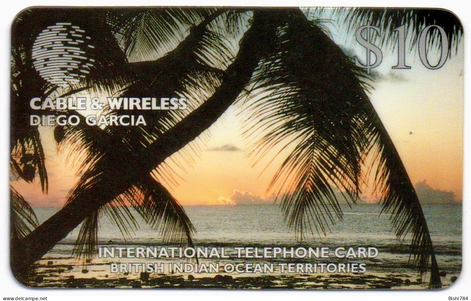 Diego Garcia - Palm Trees & Sunset $10 - DGA-21 - Diego-Garcia