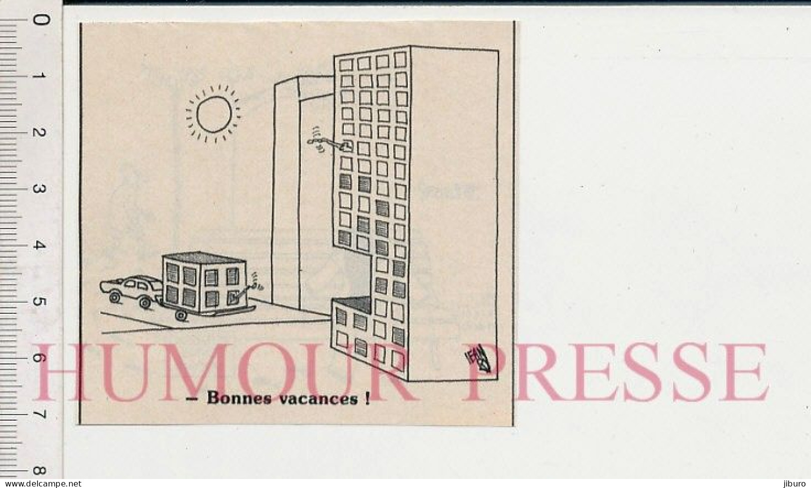 2 Vues Humour Architecture Urbaine Moderne Immeubles Ensembles Mobil-home Caravaning Banc Public Peinture Fraîche - Unclassified