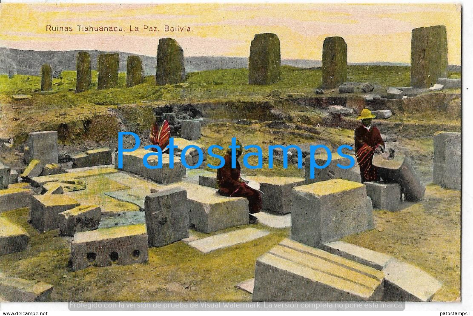 228111 BOLIVIA LA PAZ RUINS RUINAS TIAHUANACU POSTAL POSTCARD - Bolivia