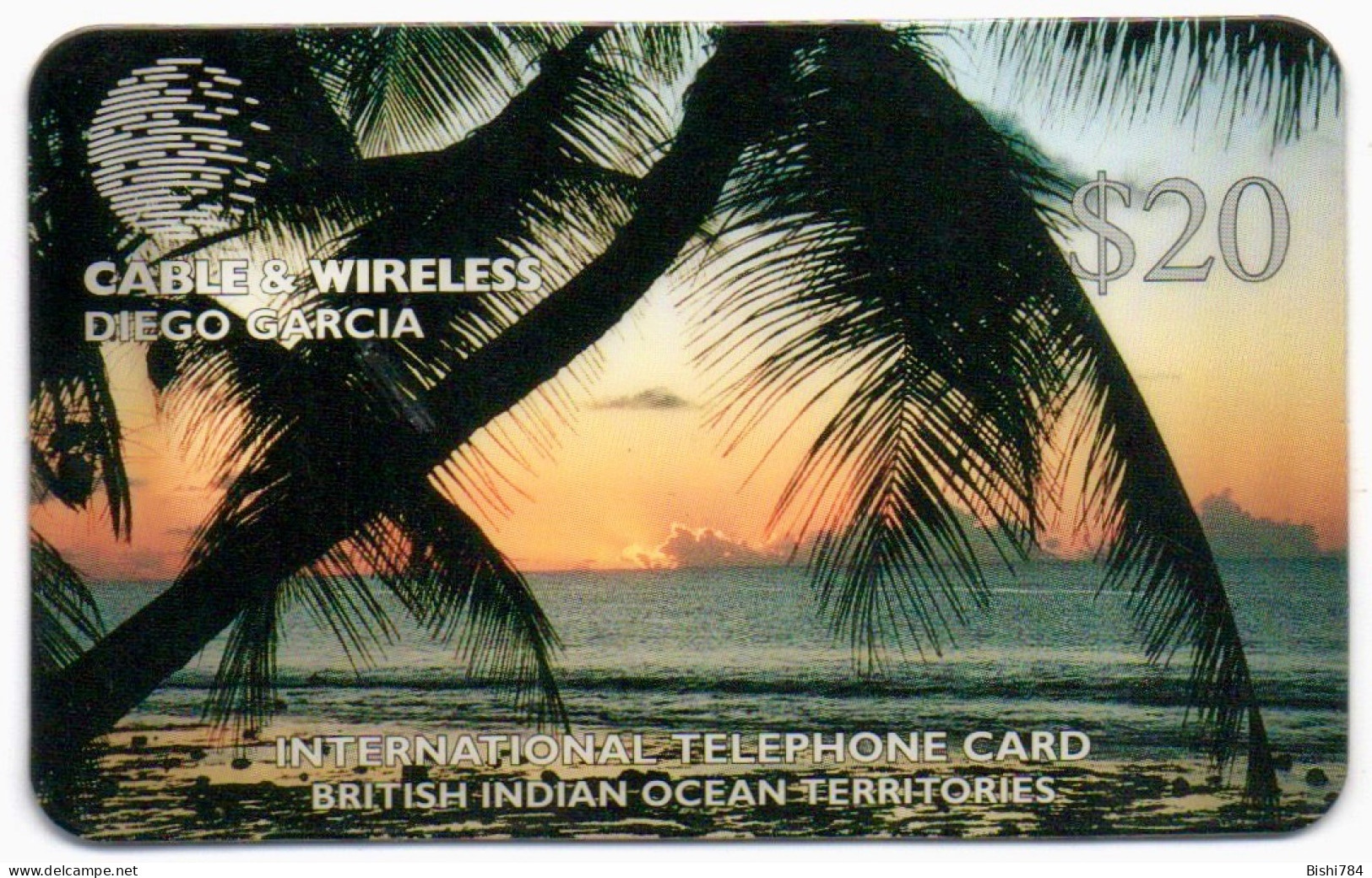 Diego Garcia - Palm Trees & Sunset $20 - DG18 - Diego-Garcia