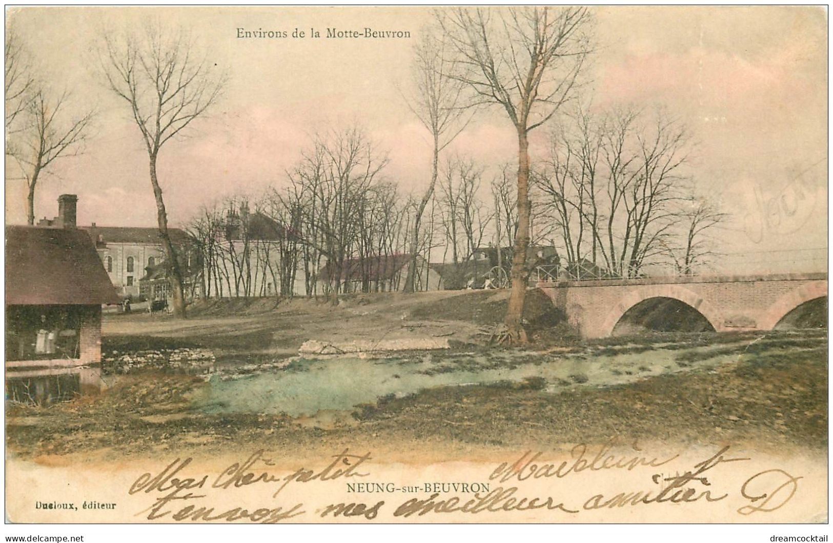 41 NEUNG-SUR-BEUVRON. Lavoir Et Pont 1903 - Neung Sur Beuvron