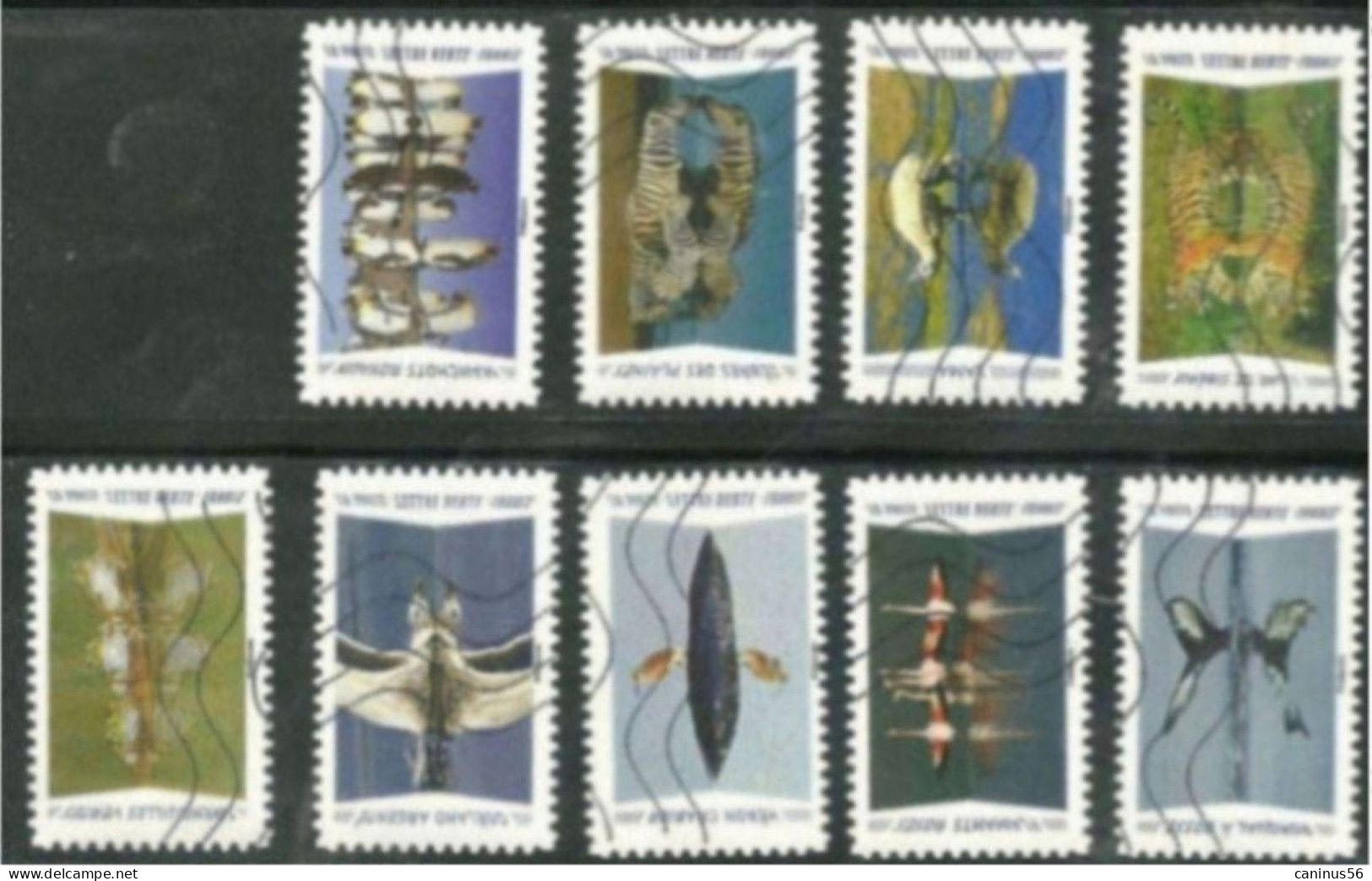 2020 Yt AA 1815 1816 1820 1821 1922 1823 1824 1825 1826 (o) Animaux Du Monde Reflets 9 Visuels - Used Stamps