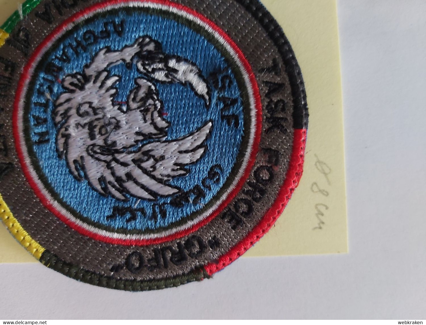 TOPPA MILITARE GUARDIA DI FINANZA PATCH TASK FORCE GRIFO ISAF AFGHANISTAN - Army