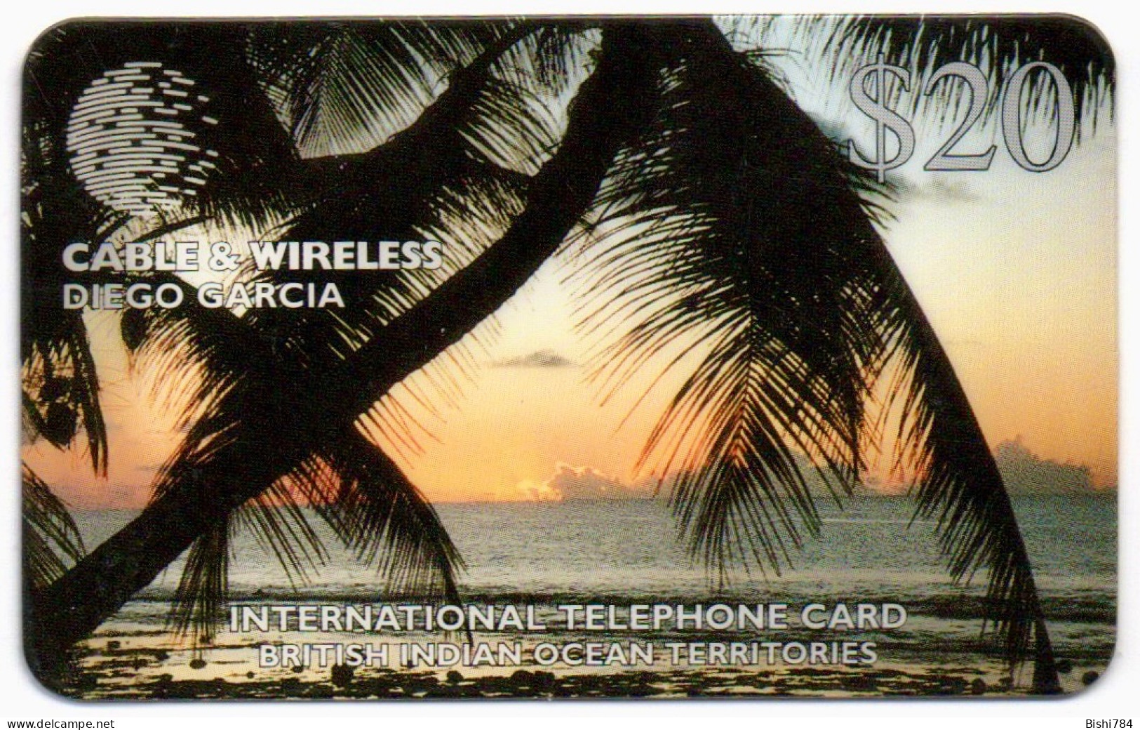 Diego Garcia - Palm Trees & Sunset $20 - DGA-22 - Diego-Garcia