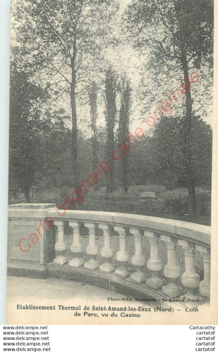 59.  SAINT AMAND LES EAUX .  Coin De Parc Vu Du Casino . - Saint Amand Les Eaux