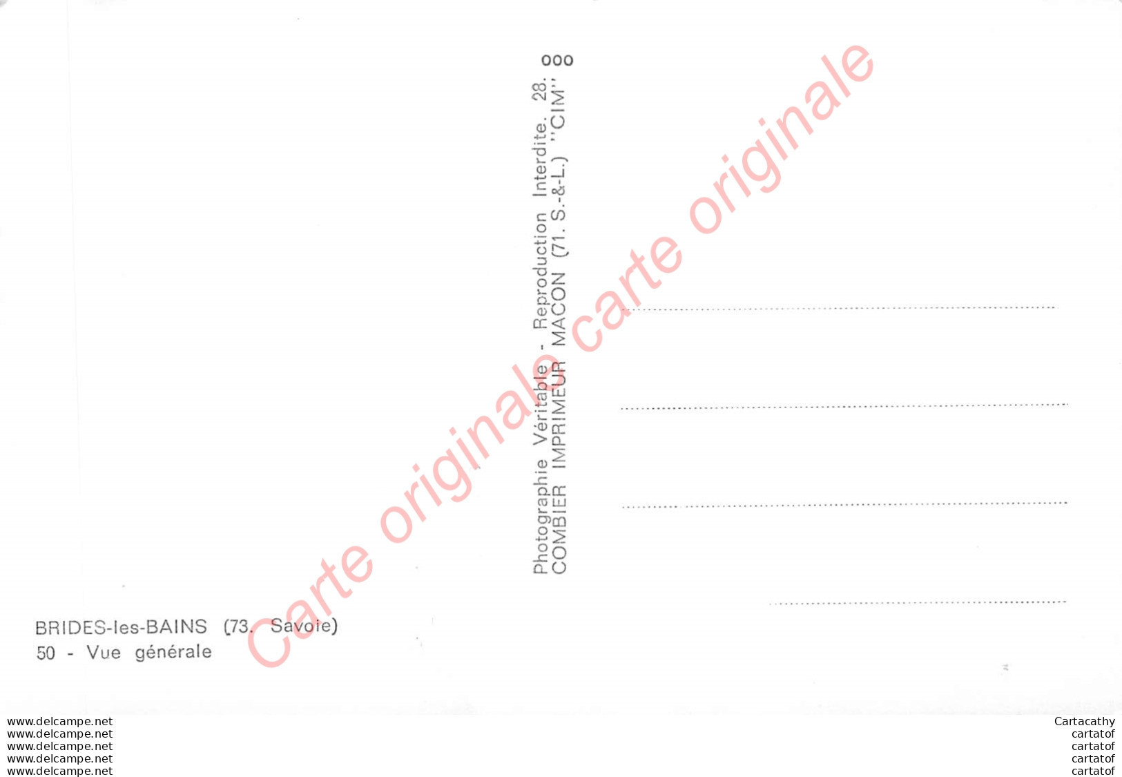73.  BRIDES LES BAINS . Vue Générale . - Brides Les Bains
