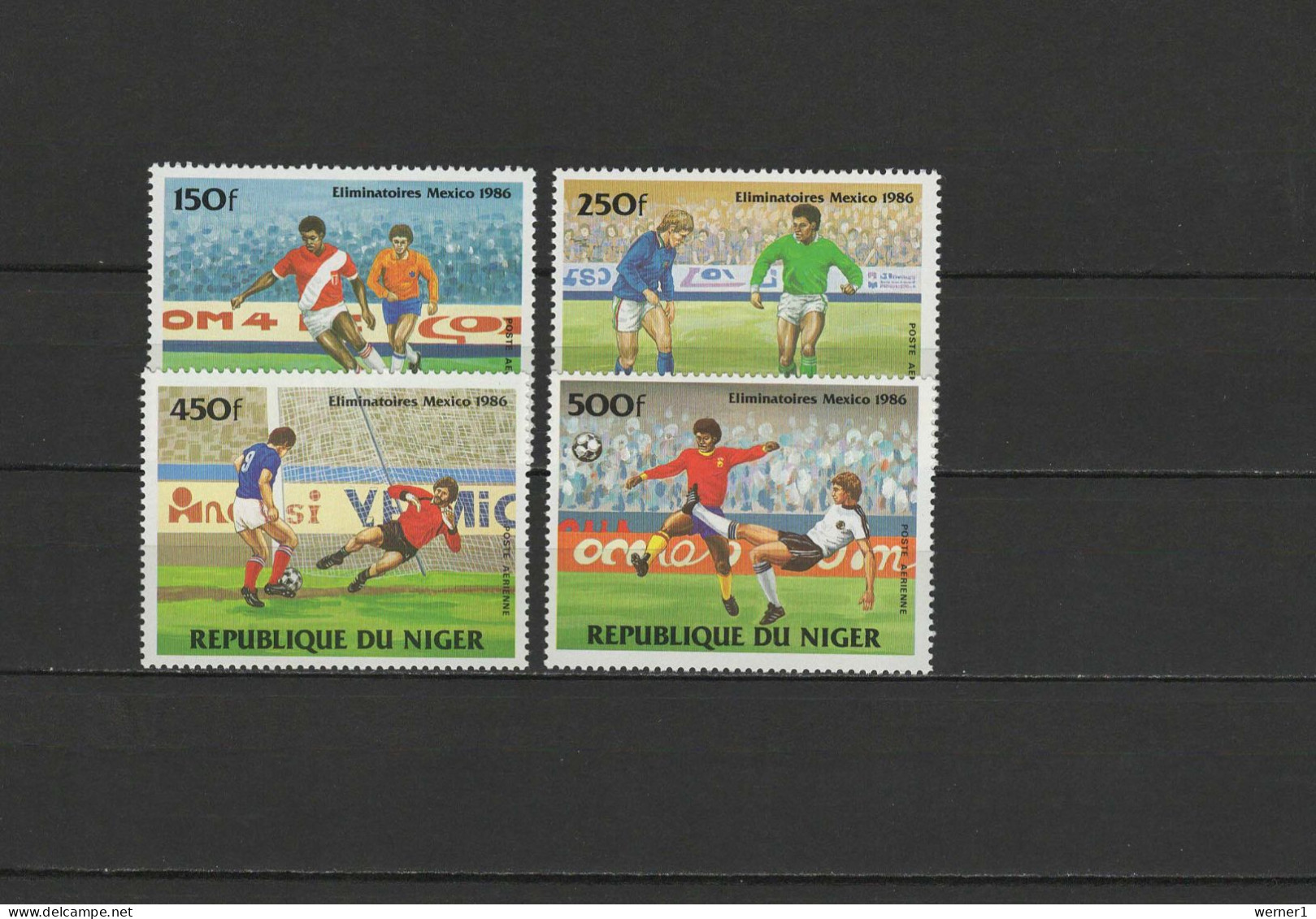 Niger 1984  Football Soccer World Cup Set Of 4 MNH - 1986 – México