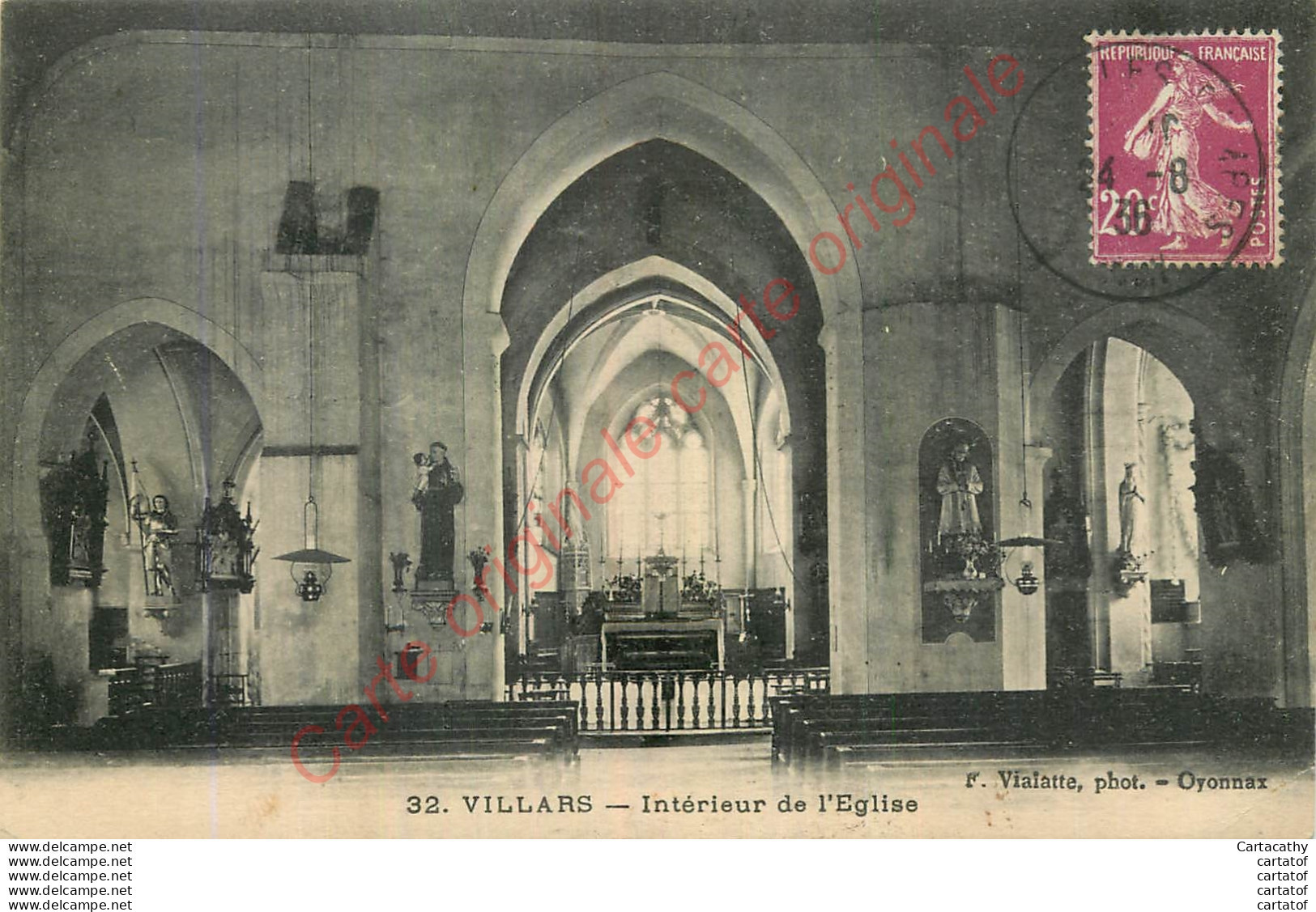 01.  VILLARS .  Intérieur De L'Eglise . - Villars-les-Dombes