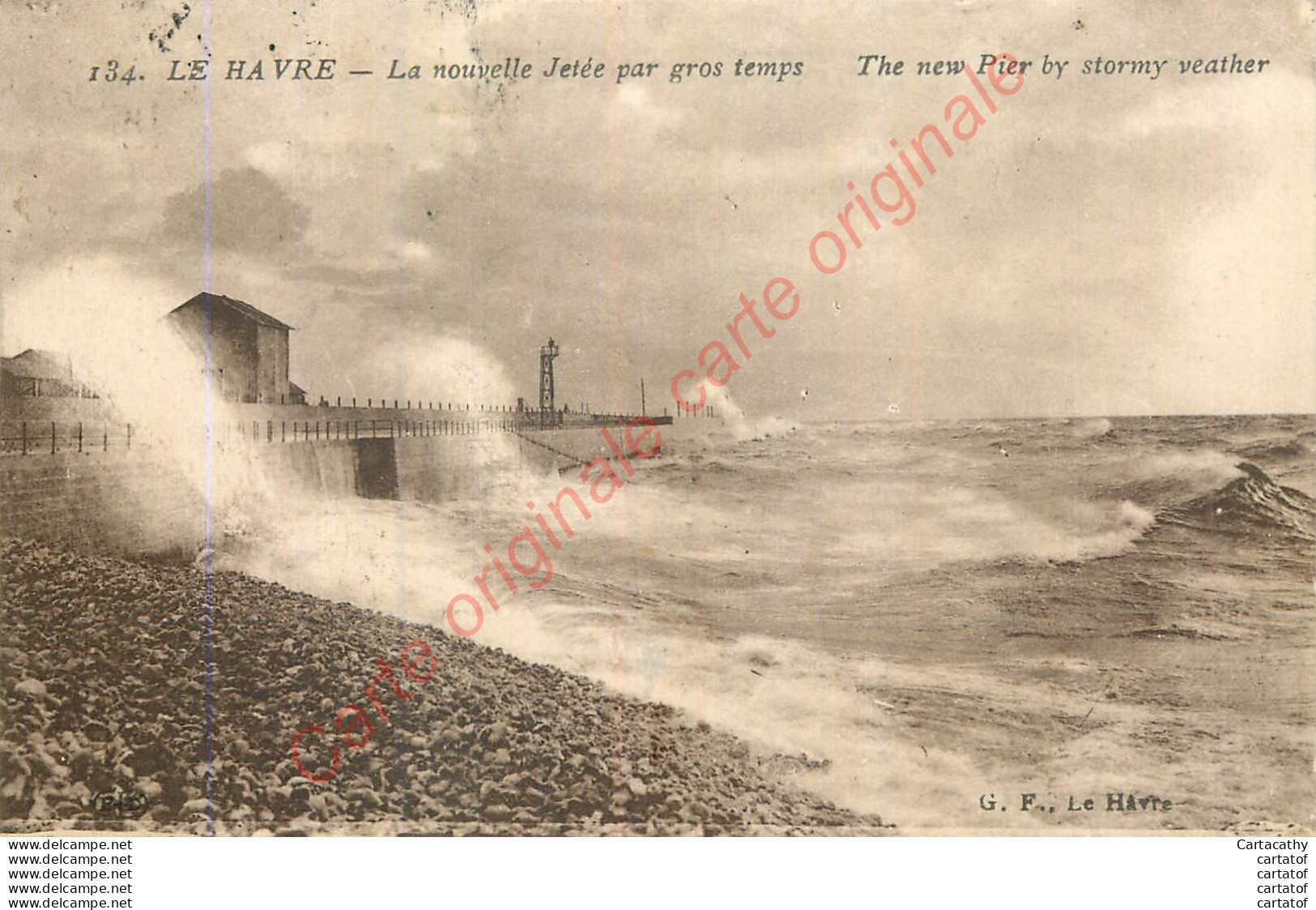 76.  LE HAVRE .  La Nouvelle Jetée Par Gros Temps . - Harbour