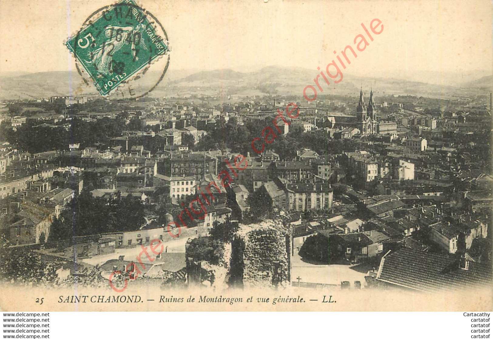 42.  SAINT CHAMOND .  Ruines De Montdragon Et Vue Générale . - Saint Chamond