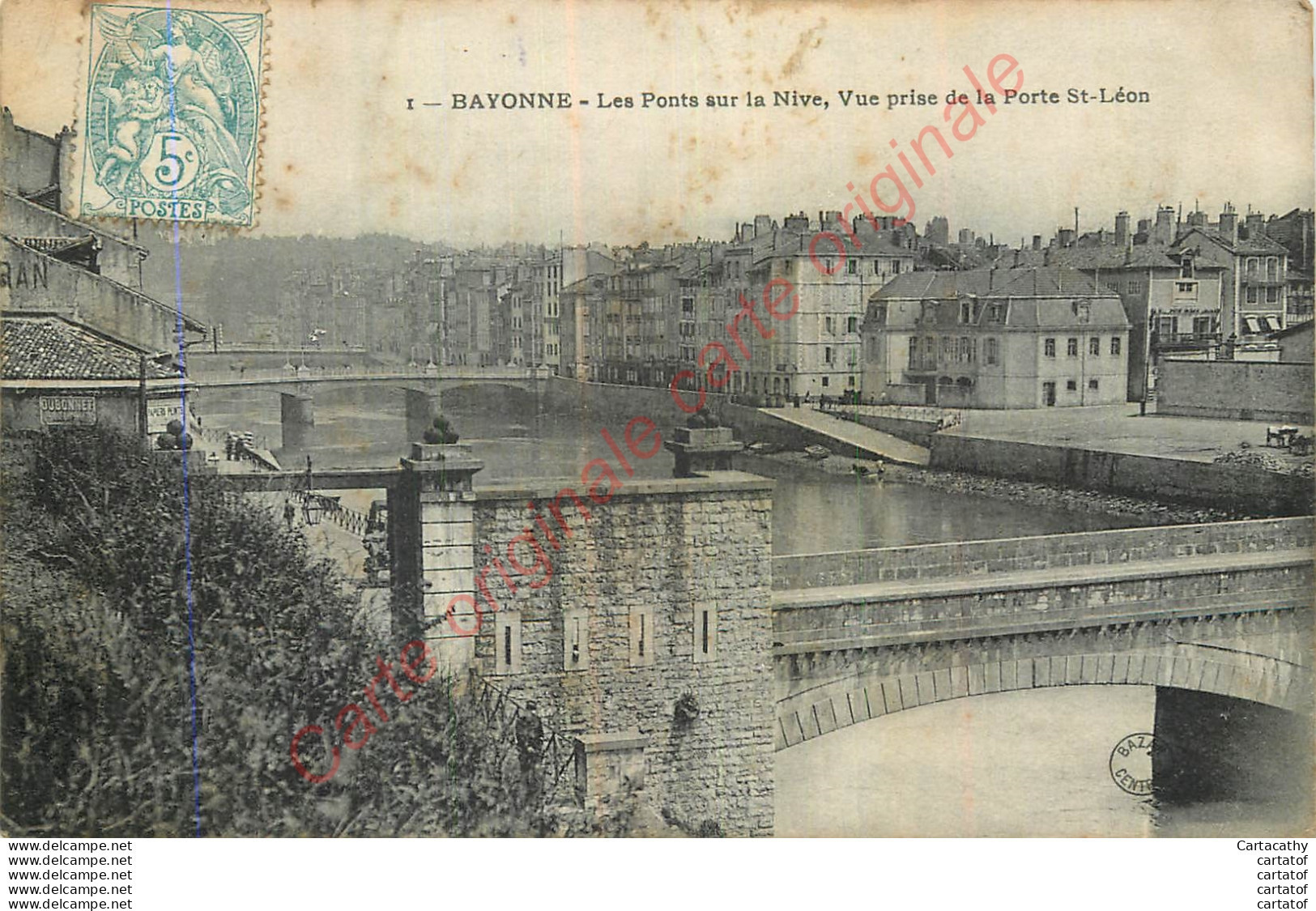 64.  BAYONNE .  Les Ponts Sur La Nive .  Vue Prise De La POrte St-Léon . - Bayonne