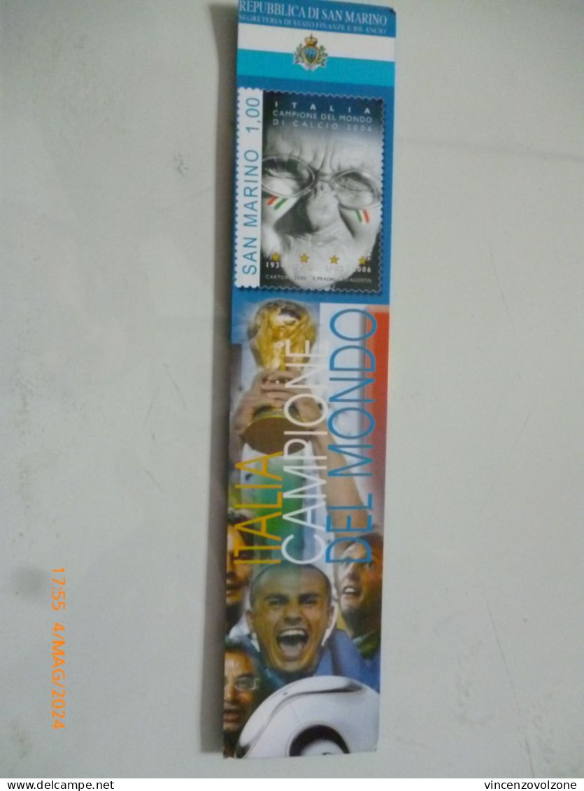 Segnalibro Pubblicitario "REPUBBLICA DI SAN MARINO CAMPIONI DEL MONDO 2006" - Bookmarks